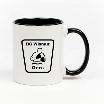 BC Wismut Gera TASSE LOGO weiss schwarz